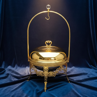 Chauffe-Plat Professionnel 8 Litres Poli Miroir pour Buffets et Événements Mondiaux (HORECA) - Vente en Gros