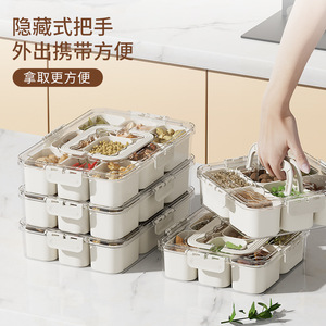 Spice Storage Box L Size Airtight Clip On Lid Food Grade Compartmentalized Container For Kitchen Condiment Organization - Product Image 3