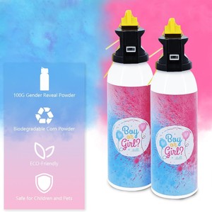 Poudre de fumée biodégradable en amidon de maïs pour révélation du sexe, 300g, design bouteille <span class=keywords><strong>extincteur</strong></span>, bleu rose - Product Image 1