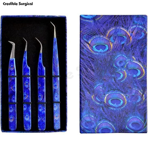 Gran oferta, juego de pinzas rosas de cinco piezas, pestañas de acero inoxidable y pinzas puntiagudas, herramientas de belleza Premium - Product Image 2