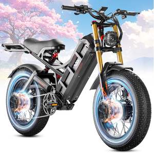 Vélo électrique à double batterie 52V 70AH, moteur 250W, stock UE, vélo hybride électrique, autonomie 100 km, vélo électrique 20 pouces, Fatbike, Dirt Bike - Product Image 4