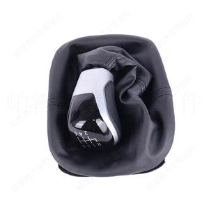 หัวเกียร์รถยนต์โฟล์คสวาเก้น กอล์ฟ 4 หุ้มหนังพร้อมฝาครอบกันฝุ่นแบบรวม ตะเข็บสีดำ ดีไซน์ตามหลักสรีรศาสตร์ - Product Image 3