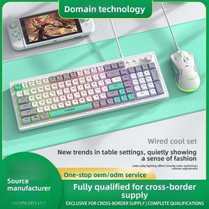 FOREV FV-Q908 Ensemble <span class=keywords><strong>clavier</strong></span> souris filaire silencieux pour <span class=keywords><strong>gaming</strong></span>, design ergonomique, capteur optique 1600dpi, rétroéclairage RGB, haute performance pour l'e-sport - Product Image 5