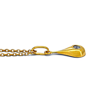 Pendentif élégant et sophistiqué en or 14 carats avec zircon, sans nickel, sans plomb, certifié, style tendance pour femmes