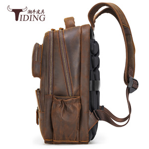 Tiding Genuine Leather <b>Backpack</b> 36-55L With Usb Charging For Men Outdoor Travel - Product Image 3