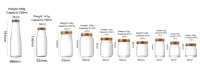 40ml 50ml 80ml 90ml 100ml 120ml 200ml 250ml Bouteille de dessert pour pouding au yaourt Nid d'oiseau Bocal en verre avec couvercles PT
