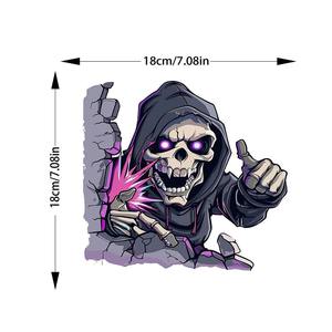 Pegatinas de Halloween con diseño de cara de fantasma para coche, pegatinas de animales, cubierta para arañazos de motocicleta, pegatinas creativas para carrocería - Product Image 5
