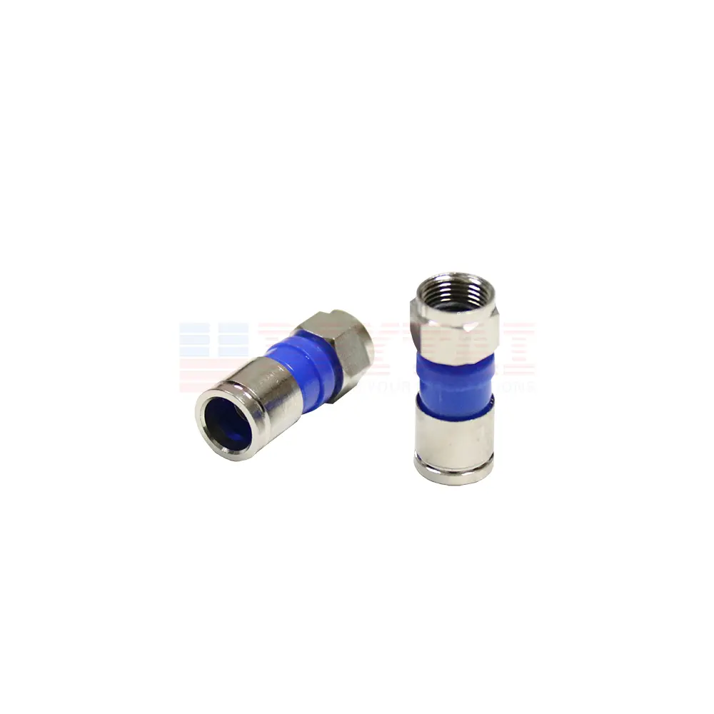 Conector de compresión impermeable CATV F59 F6, conector coaxial RG6 F