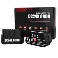 Lecteur OBDII compatible Bluetooth Lecteur de code automobile Obd2 Elm327 DC24K pour CAMION Tous véhicules 9V-30V Compatible Android IOS Windows