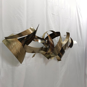 Fabrik Großhandel Hotel Luxus Big Indoor Gold Metall Edelstahl Wand kunst Dekoration Hängende Wohnkultur für Wohnzimmer - Product Image 4