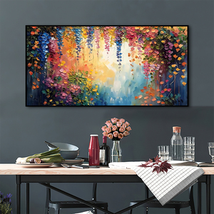 Tableau mural abstrait sur toile, champ de <span class=keywords><strong>fleurs</strong></span> 3D, design printanier impasto, 50% <span class=keywords><strong>peinture</strong></span> à l'huile, taille personnalisable, fait main pour salon - Product Image 5