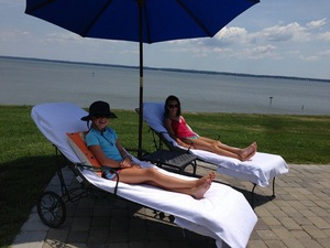 Premium Ring Gesponnen 100% Katoenen Badstof Strandlaken Chaise Lounge Hoes - Product Image 5
