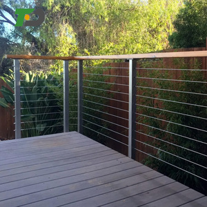 Df thiết kế mới 3m lan can không gỉ có kính rèn sắt dây lan can và lan can cáp hoặc thanh lan can cho ban công - Product Image 2