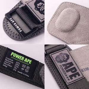 Triple kulit Angkat Berat tali pergelangan tangan Anti-Slip Gym grip untuk deadlift Pull-up Powerlifting keselamatan kebugaran - Product Image 4