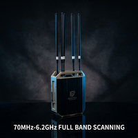Détecteur de signal de drone pleine bande 70 MHz-6,2 GHz, portée 12 km, système de défense UAV avec intercepteur vidéo FPV expert