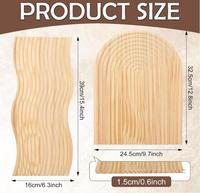 Planche de service décorative en bois Planche de bois bohème naturelle Arche arc-en-ciel décorative et planche à découper ondulée pour charcuterie