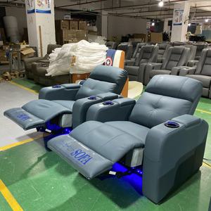 Set <span class=keywords><strong>Sofa</strong></span> berbaring kekuatan desain Modern kualitas tinggi bingkai kayu Home Theater Hotel bioskop ruang tamu furnitur - Product Image 2