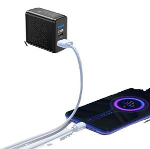 Cargador de Teléfono Móvil LED USB+PD Tipo-C, Cargador de Carga Rápida Multi-Puerto para Viajes en EE. UU., Reino Unido y la UE - Product Image 2