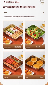 Plaque de conservation fraîche en acier inoxydable pour barbecue carré antibactérien épaissi <span class=keywords><strong>avec</strong></span> <span class=keywords><strong>couvercle</strong></span> - Product Image 3