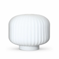Pantalla de repuesto para lámpara de mesa de vidrio sodocálcico soplado artesanal, con espesor uniforme y fácil de limpiar, suministro de fábrica