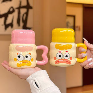 Taza de Cerámica con Diseño de Dibujos Animados, con Tapa y Asa, para Regalo, Primavera 2025 - Product Image 4