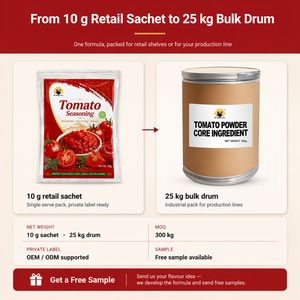 Poudre de <span class=keywords><strong>bouillon</strong></span> de tomate mélangée à dissolution rapide 1kg, sachet individuel, certifiée Halal, condiment pour restauration rapide - Product Image 6