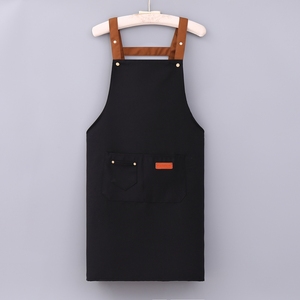 Tablier en toile, uniforme de <span class=keywords><strong>studio</strong></span>, cuisine, cuisson, tablier de cuisine pour femme et homme, tablier de chef avec poches - Product Image 1