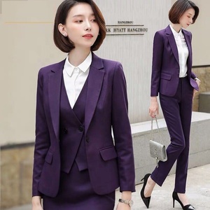 Completo Blazer da Donna alla Moda 2020 con Tre Bottoni, Blazer in <span class=keywords><strong>Tweed</strong></span> e Gonna a Quadri, Completo Due Pezzi - Product Image 6