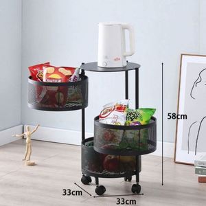 Organizador de Cocina, Estante Metálico Multicapa para Ahorrar Espacio, Almacenamiento de Frutas y Verduras, Estante Giratorio - Product Image 5