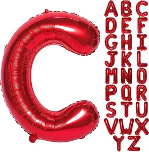 Venta al por mayor cumpleaños boda fiesta decoración papel de aluminio carta globos rojo 34 pulgadas grandes helio globo letras