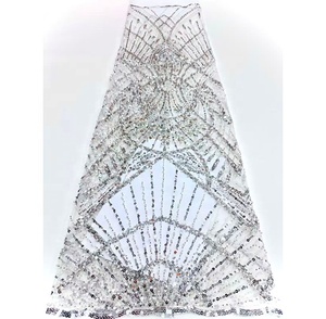 Tela de Encaje con Cuentas de Lujo, Cristal y Pedrería, Diseños de Encaje 2025, Tela Blanca, Vestidos de Encaje Africanos para Mujer, Fiesta - Product Image 2