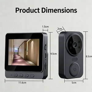 Sonnette IFA02 M12 avec caméra, moniteur IPS 4,3 pouces 2,4G sans application, vision nocturne, sonnette audio bidirectionnelle avec caméra - Product Image 2