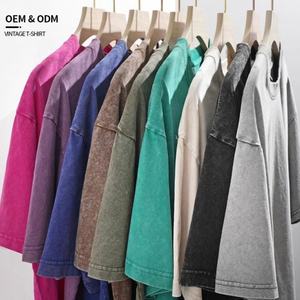 T-shirt lavé à l'acide de haute qualité T-shirt surdimensionné rétro en détresse T-shirt personnalisé pour hommes T-shirt vintage lavé - Product Image 6