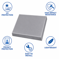 Fabricant Vérifié, Matériau 100% Vierge, Plaque de Polycarbonate Dépolie 6mm 10mm pour Ferme, Pépinière et Usage Commercial