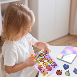 Offre Spéciale <span class=keywords><strong>Fanyi</strong></span> faire étiquette véritable Anime autocollants Laser holographique personnalisé découpé Transparent hologramme autocollant - Product Image 3