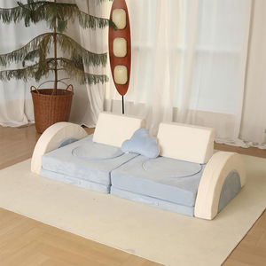 Canapé pouf compressible personnalisé en éponge avec accoudoirs pour enfant, tissu doux, rembourrage en mousse haute élasticité - Product Image 1