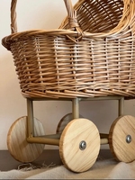 Poussette Willow pour bébé avec poignée, panier à fleurs, décoration florale multifonctionnelle pour mariage, décoration moderne pour la maison