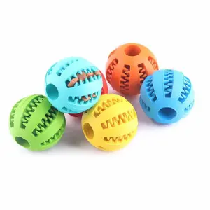 Kauçuk köpek oyun topu gıda dağıtım oyuncak diş çıkarma için dayanıklı interaktif köpek yavru çiğnemek oyuncaklar haddeleme topu Bollocks