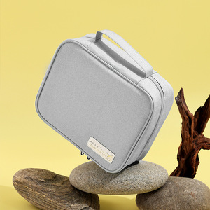 Square Cosmetic Bag Large Capacity Travel Toiletries Storage Portable Makeup Bag for Trip Polyester Material - Product Image 2