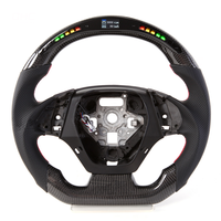 Volant de direction en fibre de carbone véritable avec affichage LED de vitesse et de régime pour Chevrolet Camaro SS Cabriolet 2016-2022, volant de direction de voiture de sport