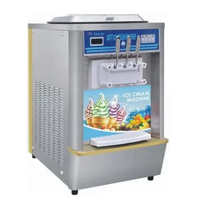 Máquina para hacer helados suaves, máquina para hacer helados con 3 sabores, 12-18kg/h