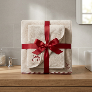 Ensemble de serviettes de bain en coton pour Noël, doux et absorbant, rectangulaire, usage domestique, taille adulte - Product Image 2