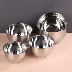 Juego de Tazones de Metal Pulido de Diseño Minimalista para Cocina, Herméticos, de Acero Inoxidable, con Tapa, para Ensaladas - Product Image 3