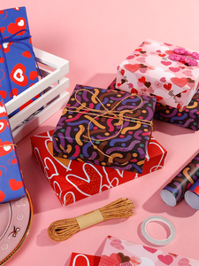 Wholesale 80g <b>Birthday</b> Art <b>Paper</b> 43*300cm Gift Luxury Custom Packaging <b>Wrapping</b> <b>Paper</b> Roll - Product Image 3