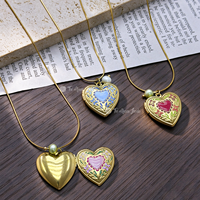 Collier pendentif hypoallergénique sans nickel, perle d'eau douce naturelle colorée, breloque ouverte pour cadeau de fête des Mères, bijoux de Noël