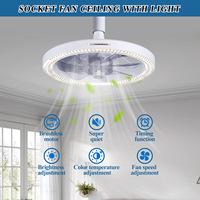 Nouveau modèle de ventilateur de plafond LED avec lampe, ventilateur LED Bluetooth, lampe de plafond simple à lumière changeante tricolore