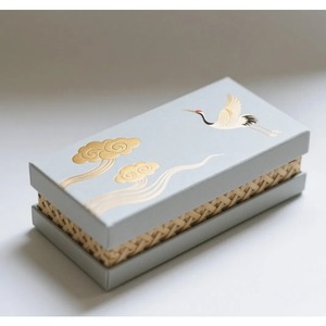 Fashion <b>black</b> leather paper rectangular paper <b>gift</b> perfume <b>box</b>, can be customized - Product Image 2