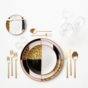Wholesale Modern Dubai Elegant Bone China Dinner Set Ceramic <b>Dinnerware</b> Set - Product Image 2
