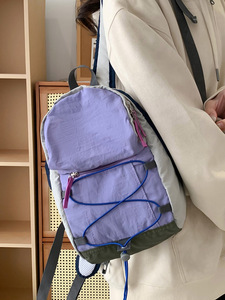 Custom Logo Geometric Fashion Unisex <b>Large</b> Capacity Waterproof Nylon Polyester <b>Backpack</b> for Middle/High <b>School</b> Students Travel - Product Image 3