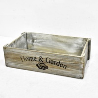 Planteur de fleurs rectangulaires succulentes, boîte de rangement, centre de table pour fenêtre, boîte de planteur rustique en bois pour décor de mariage